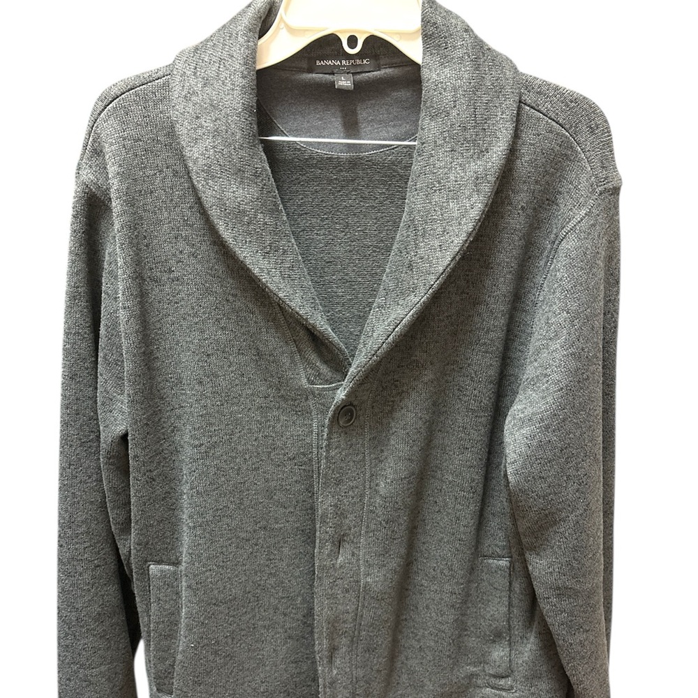 Banana Republic Gray Shawl Collar Cardigan